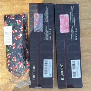 3 Christmas ties! All new in box holiday themed. Unisex neck ties one size